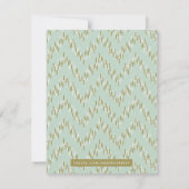 Dashing Boho Ikat Zig Zag Stationery - Green (Achterkant)