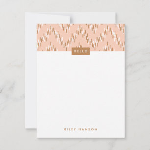Dashing Boho Ikat Zig Zag Stationery - Oranje