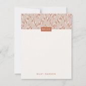 Dashing Boho Ikat Zig Zag Stationery - Rust (Voorkant)