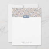 Dashing Boho Ikat Zig Zag Stationery - Taupe (Voorkant)