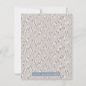 Dashing Boho Ikat Zig Zag Stationery - Taupe (Achterkant)