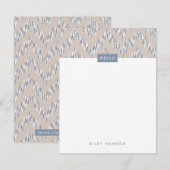 Dashing Boho Ikat Zig Zag Stationery - Taupe (Voorkant / Achterkant)