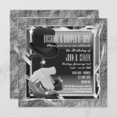 Dashing Custom 5.25 x 5.25 Uitnodigingen - Zilver (Voorkant / Achterkant)