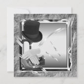 Dashing Custom 5.25 x 5.25 Uitnodigingen - Zilver (Achterkant)