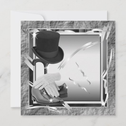 Dashing Custom 5.25 x 5.25 Uitnodigingen - Zilver (Achterkant)