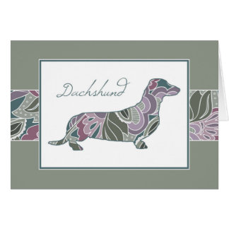 Dashing Dachshund in Sage Blush Garden Pattern