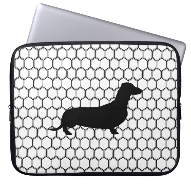 Dashing Dachshund Laptop Sleeve (Voorkant)
