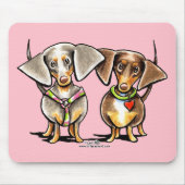 Dashing Dapped Dachshunds Muismat (Voorkant)