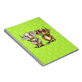 Dashing Dapped Dachshunds Notitieboek (Rechterzijde)