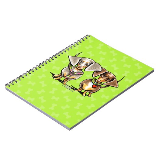 Dashing Dapped Dachshunds Notitieboek (Linkerzijde)