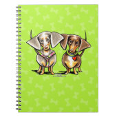 Dashing Dapped Dachshunds Notitieboek (Voorkant)