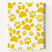 Dashing Dog/Pet Paws Gepersonaliseerd spiraal Noti Notitieboek (Achterkant)
