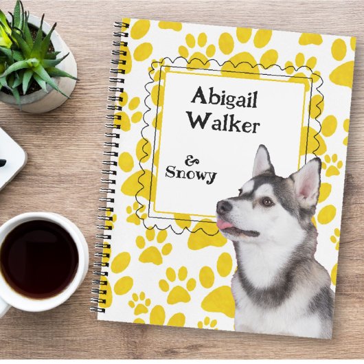 Dashing Dog/Pet Paws Gepersonaliseerd spiraal Noti Notitieboek