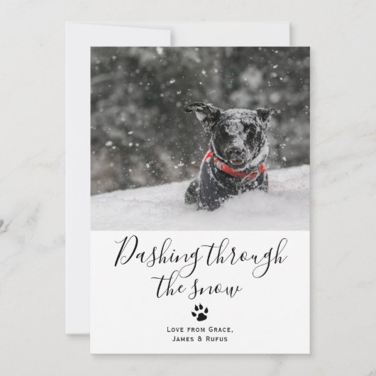 Dashing door de Kaart van de sneeuwpop met kerstmi (Voorkant)