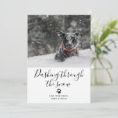 Dashing door de Kaart van de sneeuwpop met kerstmi (Staand voorkant)