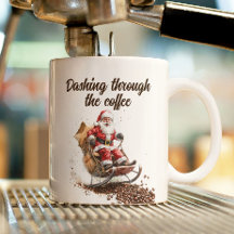 Dashing door de kerstkoffie