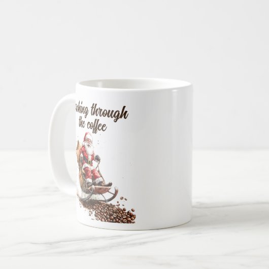 Dashing door de kerstkoffie koffiemok (Voorkant links)