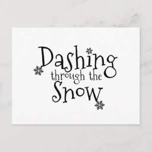 Dashing door de sneeuw   BRIEFKAART