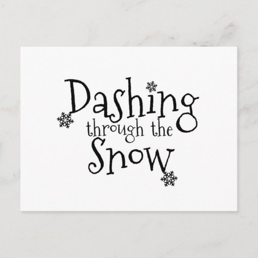 Dashing door de sneeuw | BRIEFKAART (Voorkant)