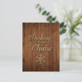 Dashing door de sneeuw briefkaart (Staand voorkant)