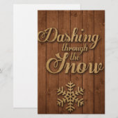 Dashing door de sneeuw briefpapier (Voorkant / Achterkant)