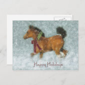 Dashing door de sneeuw feestdagenkaart (Voorkant / Achterkant)