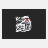 Dashing door de sneeuw Kerstmis familie vakantie Inpakpapier Vel (Voorkant)