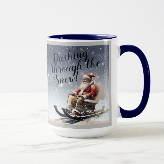 "Dashing door de sneeuw!" Koffie/thee-Mok Mok (Rechts)