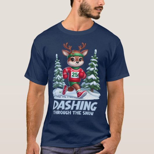 Dashing door de sneeuw t-shirt (Voorkant)