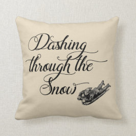 Dashing door de sneeuwboerderij Pillow Kussen