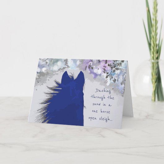 Dashing door de sneeuwdag van december wenst kaart (Voorkant)