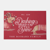 Dashing door de sneeuwdog deurmat (Voorkant)