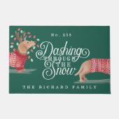 Dashing door de sneeuwdog deurmat (Voorkant)