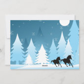 Dashing door de sneeuwpaarse kerstvlakte feestdagenkaart (Achterkant)
