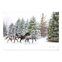 Dashing door de sneeuwrenbaan - Kunst voor paarden