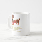 Dashing door de Snow Dachshund Dog Kerstmis Koffiemok (Voorkant links)