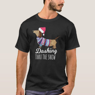 Dashing door de Snow Dachshund Weiner Dog Mam T-shirt