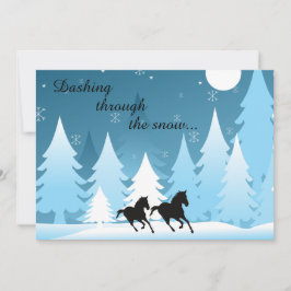 Dashing door de Snow Horse Holiday Kaart