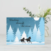 Dashing door de Snow Horse Holiday Kaart (Staand voorkant)