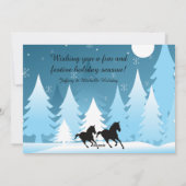 Dashing door de Snow Horse Holiday Kaart (Achterkant)