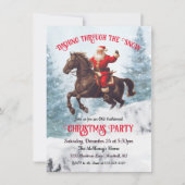 Dashing door de Snow Santa Christmas Party Kaart (Voorkant)