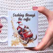 Dashing door de witte koffie kerst