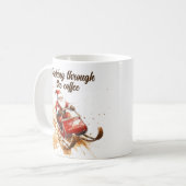 Dashing door de witte koffie kerst koffiemok (Voorkant links)