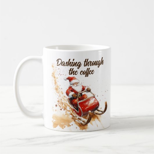 Dashing door de witte koffie kerst koffiemok (Links)