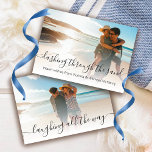 Dashing door de Zand Tropical Holiday Card Kaart<br><div class="desc">Tropisch kerstfeest wenskaart. Geweldig voor een foto van de familie of een paar die rondrennen,  door het zand springen en "helemaal lachen". Als uw foto niet goed past,  kunt u deze altijd bijsnijden VOORDAT u de foto uploadt naar Zazzle.</div>