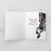 Dashing door het schitterende Sneeuwpaard Kerstmis Feestdagen Kaart (Binnen)