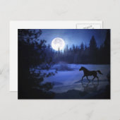 Dashing door het sneeuwpaard Kerstmis briefkaart (Voorkant / Achterkant)