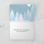 Dashing door het sneeuwpaard Kerstmis Feestdagen Kaart (Binnen)