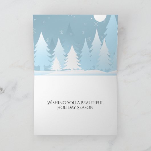 Dashing door het sneeuwpaard Kerstmis Feestdagen Kaart (Binnen)