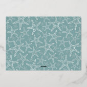 Dashing door het zand | Beach foto Folie Feestdagenkaart (Achterkant)